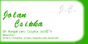 jolan csipka business card